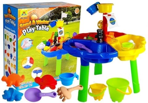 Piaskownica Stolik z Foremkami Piraci Wiaderka do Piasku LEAN Toys