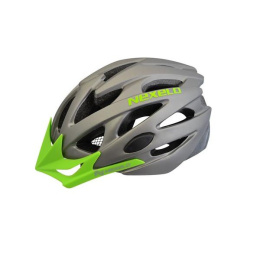 Kask rowerowy Straight MATT, out-mold, srebrno-zielony, roz: L (58-61cm)