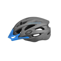 Kask rowerowy Straight MATT, out-mold,szaro-niebieski, roz: L (58-61cm)