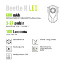 Zestaw lamp akumul przód 4f,300lm/ tył 3f,100lm,ład. USB, wodoodporny