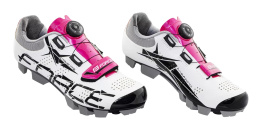 Buty rowerowe damskie, rowerowe force mtb crystal, biało-różowe