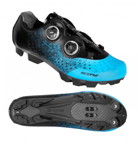 Buty rowerowe force mtb score, niebiesko-czarne