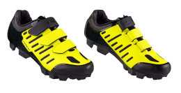 Buty rowerowe force MTB tempo, fluo-czarne