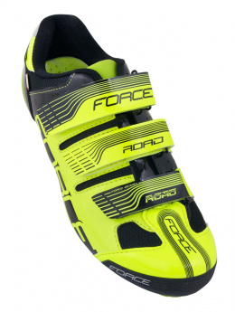 Buty rowerowe force road fluo-czarne