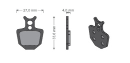 Klocki(okładziny) do hamulca tarczowego JET-17 METALICZNE - Formula ORO/R1/RX/MEGA