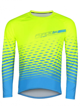 Bluza rowerowa force MTB angle, fluo-niebieska