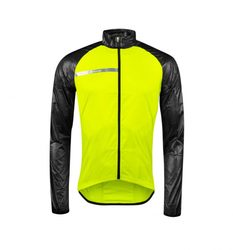 Kurtka rowerowa Force windpro dziecięca , fluo-czarna