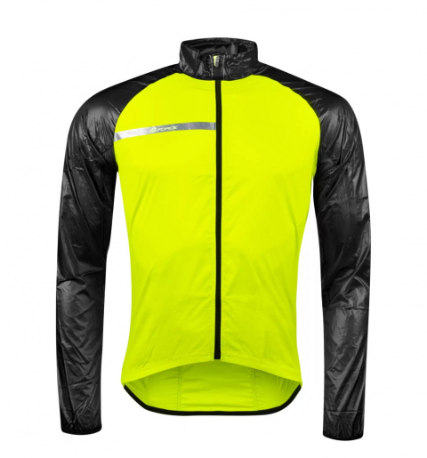 Kurtka rowerowa wiatroszczelna Force windpro, fluo-czarna rozm. M